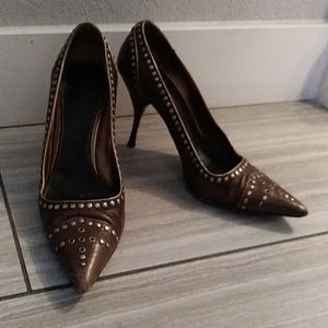 Women's Prada Brown Leather Pump Sz7